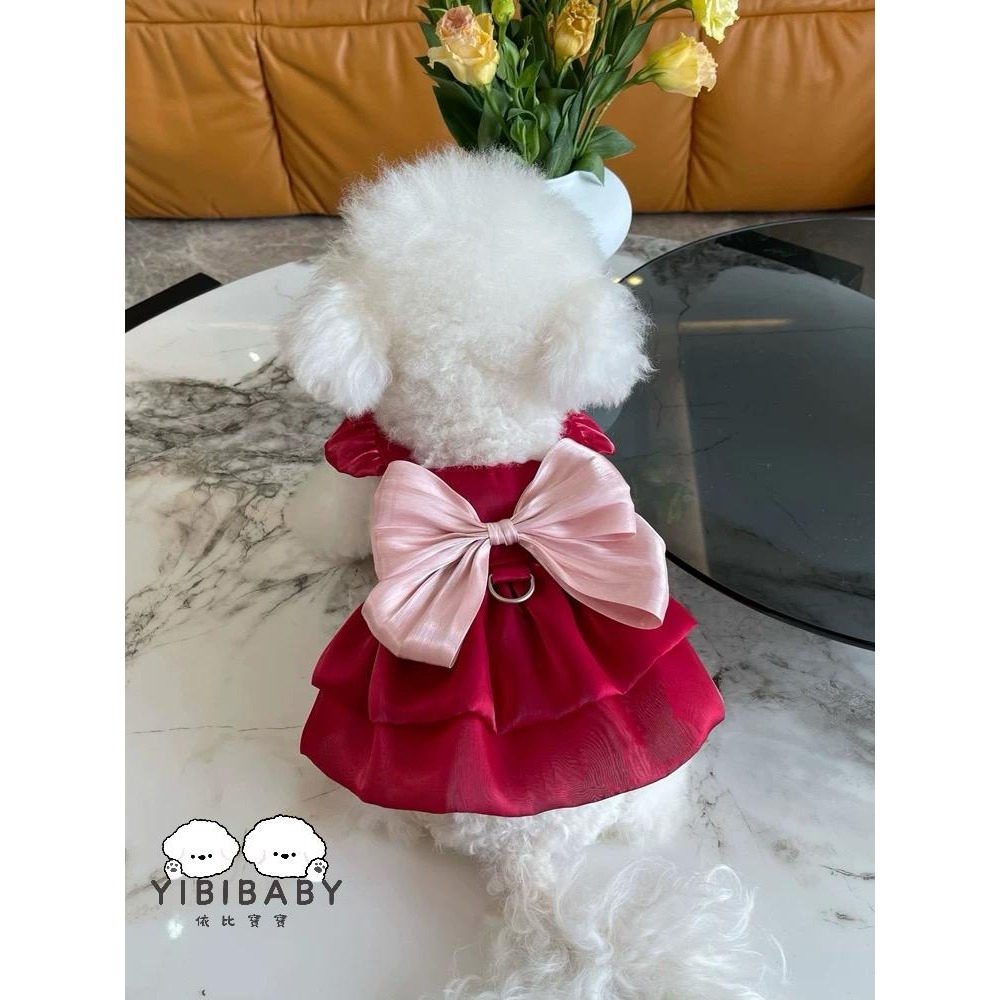 超美新款寵物流光紗公主裙-細節圖3