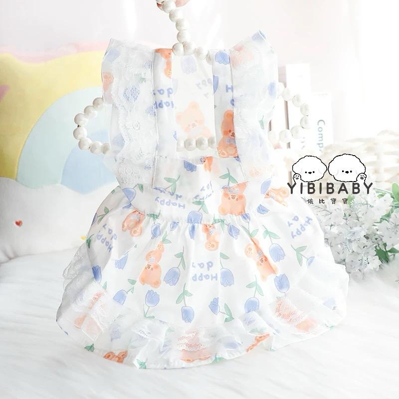 寵物花花熊熊公主裙-規格圖3