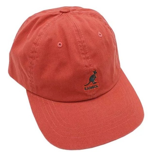 【 柒玖捌零日貨精品 】全新正品 KANGOL 純棉 橘色棒球帽 老帽 鴨舌帽 皮釦 經典必備款-細節圖2