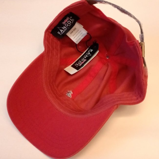 【 柒玖捌零日貨精品 】全新正品 KANGOL 純棉 橘色棒球帽 老帽 鴨舌帽 皮釦 經典必備款-細節圖5