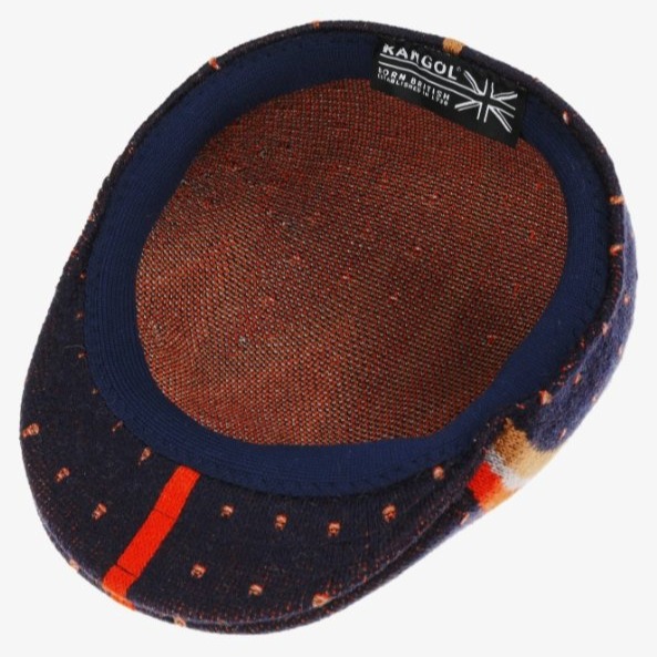 【 柒玖捌零日貨精品 】 優惠促銷 全新正品 KANGOL 507 深藍造型圖騰 鴨舌帽 小偷帽 書報童帽-細節圖6
