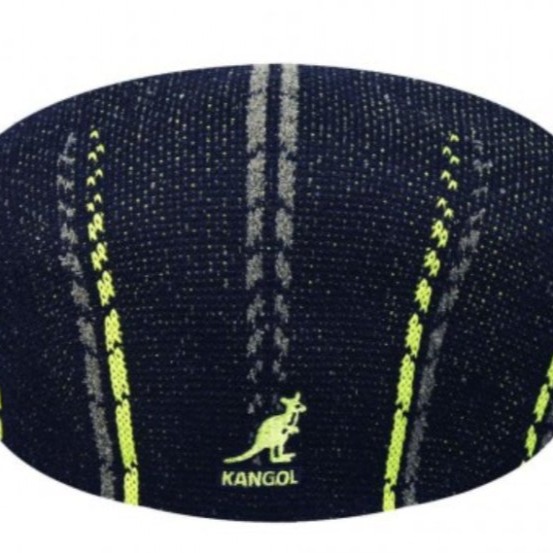 【 柒玖捌零日貨精品 】 優惠促銷全新正品 KANGOL 504 深藍色黃綠條紋 鴨舌帽 小偷帽 書報童帽-細節圖3