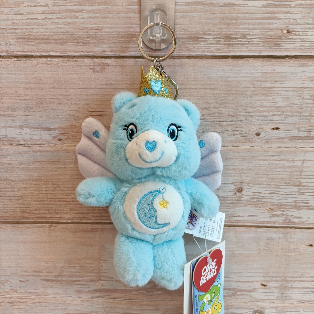 全新正版Care bears彩虹熊天使翅膀皇冠玩偶吊飾掛件-細節圖4