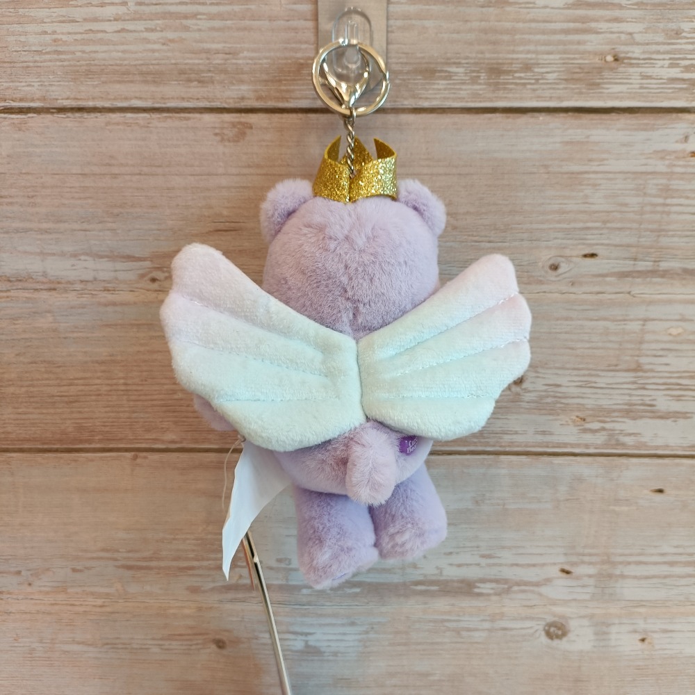 全新正版Care bears彩虹熊天使翅膀皇冠玩偶吊飾掛件-細節圖7