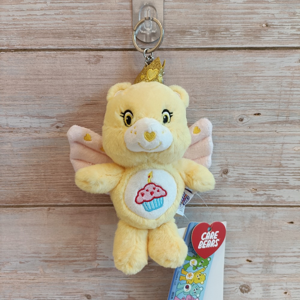 全新正版Care bears彩虹熊天使翅膀皇冠玩偶吊飾掛件-細節圖8