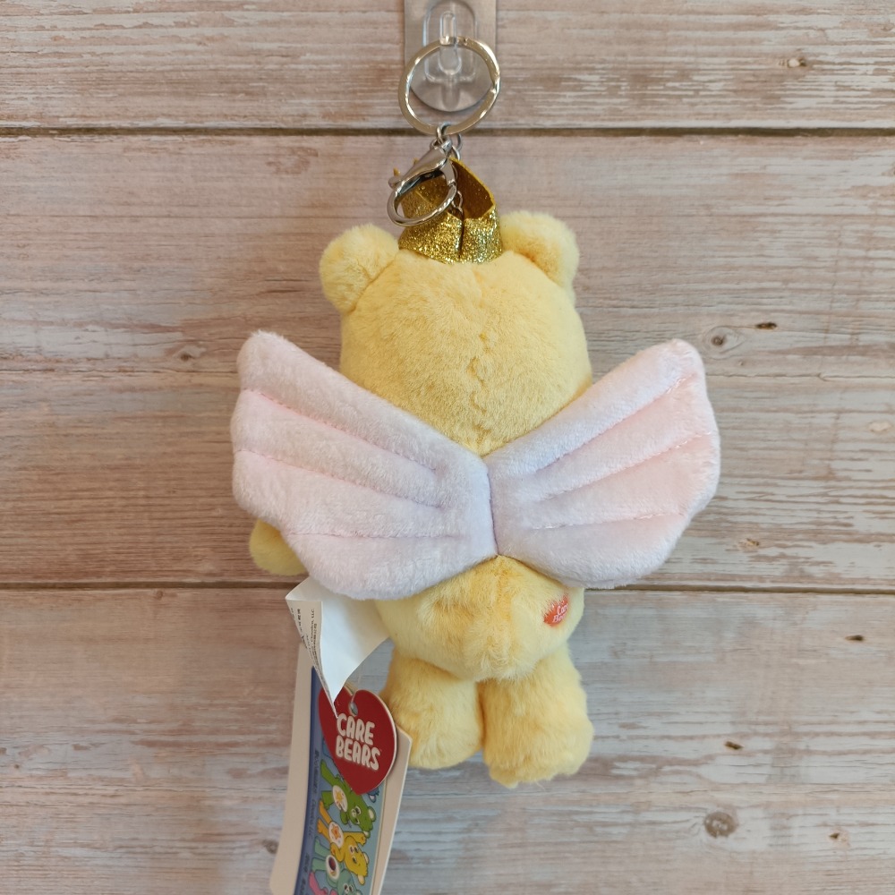 全新正版Care bears彩虹熊天使翅膀皇冠玩偶吊飾掛件-細節圖9