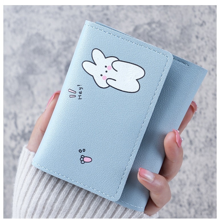 🔅韓系時尚短款多卡位手拿皮夾錢包-規格圖1