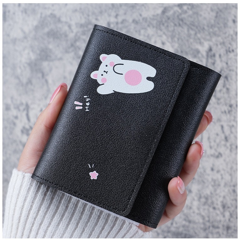 🔅韓系時尚短款多卡位手拿皮夾錢包-規格圖1