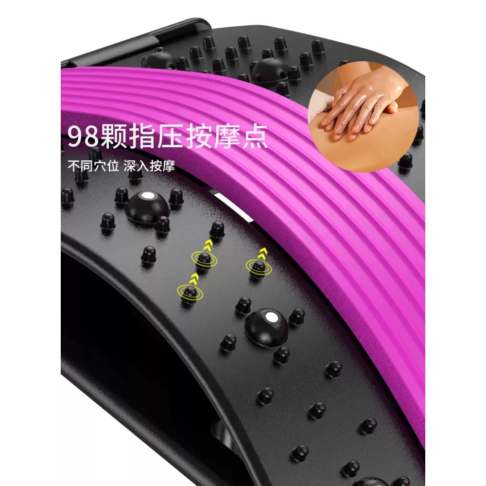 腰部顶腰板，腰椎舒緩器，脊椎矯正器，腰椎拉伸，按摩板腰部，托舉器牽引器。-細節圖3