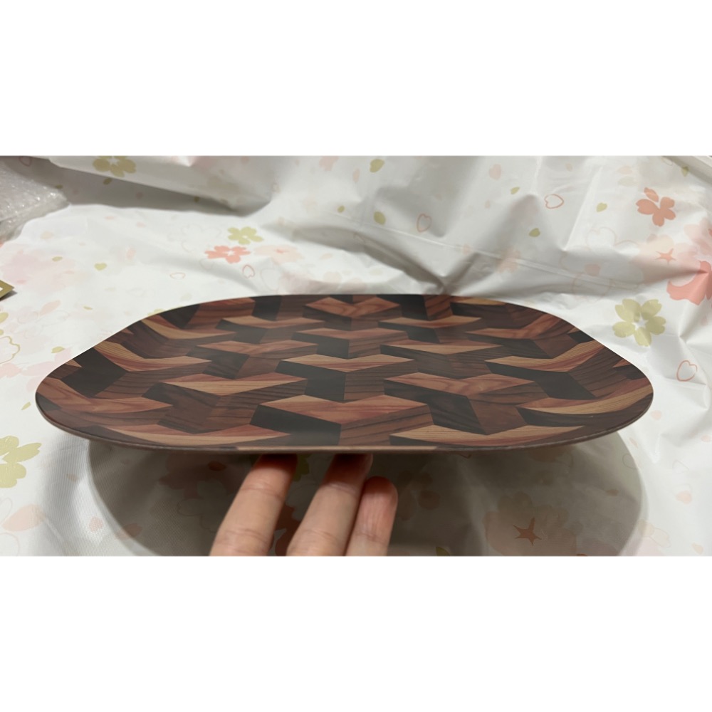 絕版限量特價！全新【台灣薇皿 Vitamin M for Living 方盤 餐盤】木紋 幾何 擺拍 時尚 11吋-細節圖5