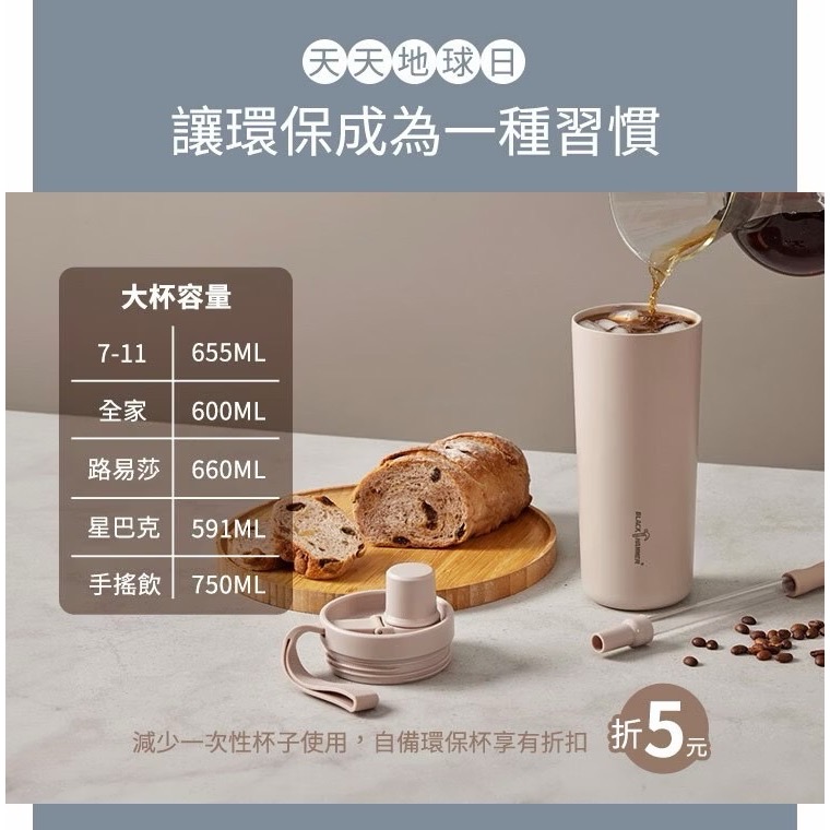 全新【BLACK HAMMER 雲霧紫色 鈦芯涼不鏽鋼保溫保冰吸管杯860ml】保溫杯/保溫瓶 $699/原價$1250-細節圖9