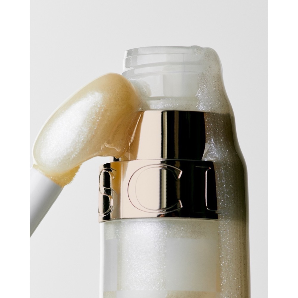 限量特價！全新完整盒裝【CLARINS 克蘭詩 彈潤植萃美唇油 黑白棋盤限定版 7ml(皇后白)】唇油 $199/支-細節圖3