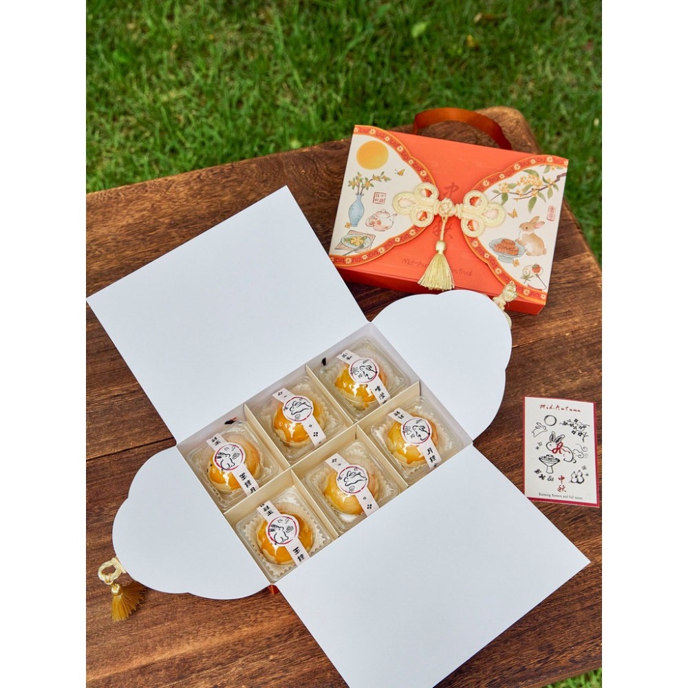 6格月餅包裝盒 蛋黃酥包裝盒 中秋包裝盒 6粒月餅盒 烘焙包裝盒 中秋禮盒-細節圖2