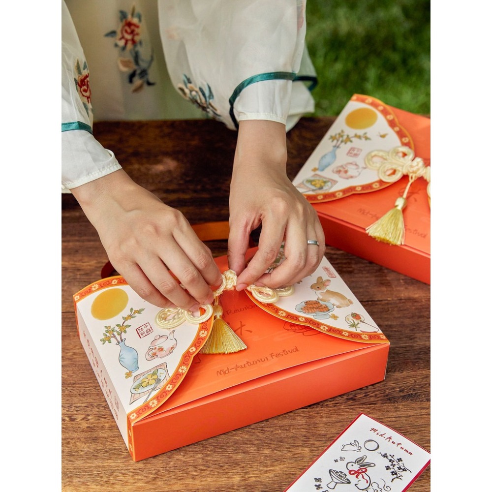 6格月餅包裝盒 蛋黃酥包裝盒 中秋包裝盒 6粒月餅盒 烘焙包裝盒 中秋禮盒-細節圖3