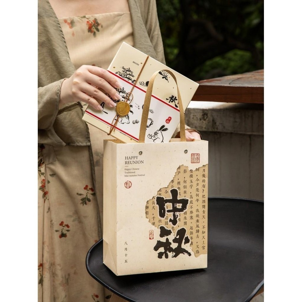 [台灣現貨] 4格月餅包裝盒 月餅包裝盒  蛋黃酥包裝盒 月餅盒 中秋包裝盒 4粒月餅盒-細節圖5