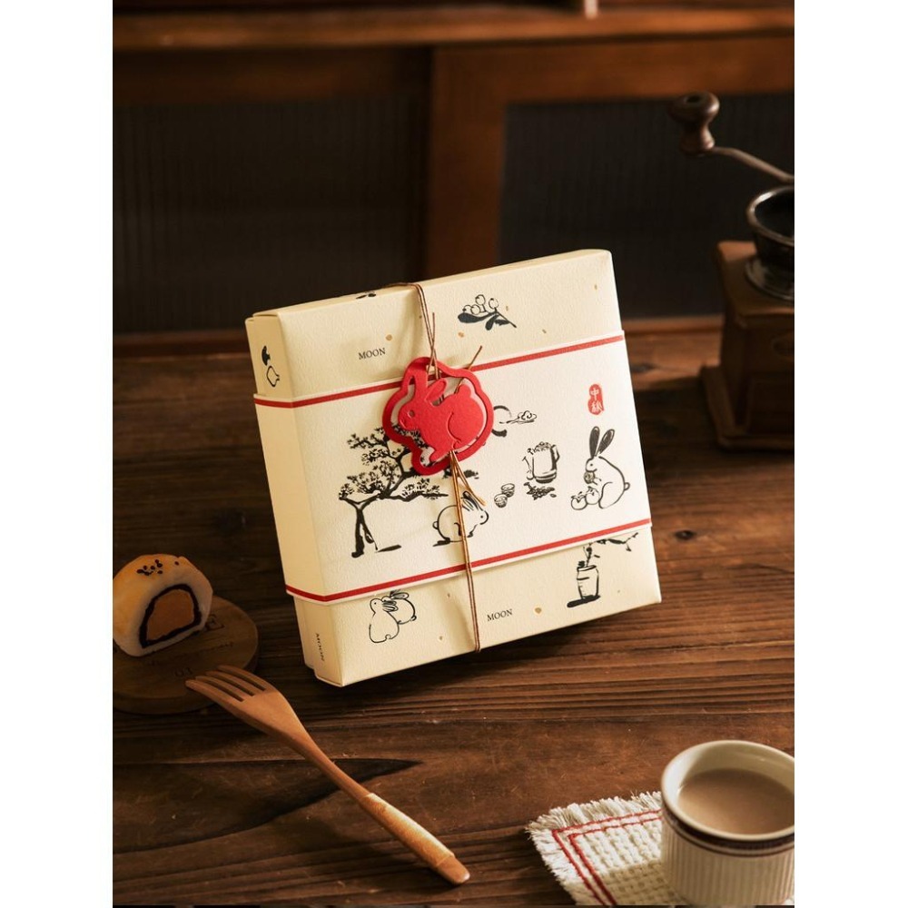 [台灣現貨] 4格月餅包裝盒 月餅包裝盒  蛋黃酥包裝盒 月餅盒 中秋包裝盒 4粒月餅盒-細節圖7