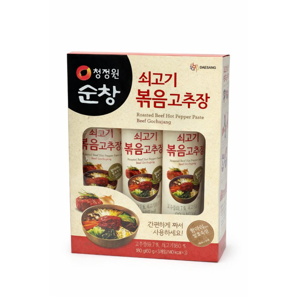 現貨🔥隔日到貨［韓國清淨園】牛肉拌飯辣醬60g｜原裝進口｜拌飯拌麵萬用｜便利擠壓｜韓式辣醬-細節圖2
