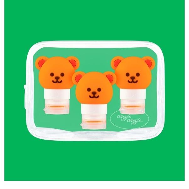 [KJ Select] Wiggle Wiggle 旅行用分裝瓶 3 入組（小熊款） 🧸 （笑臉小花款）🌼-細節圖2