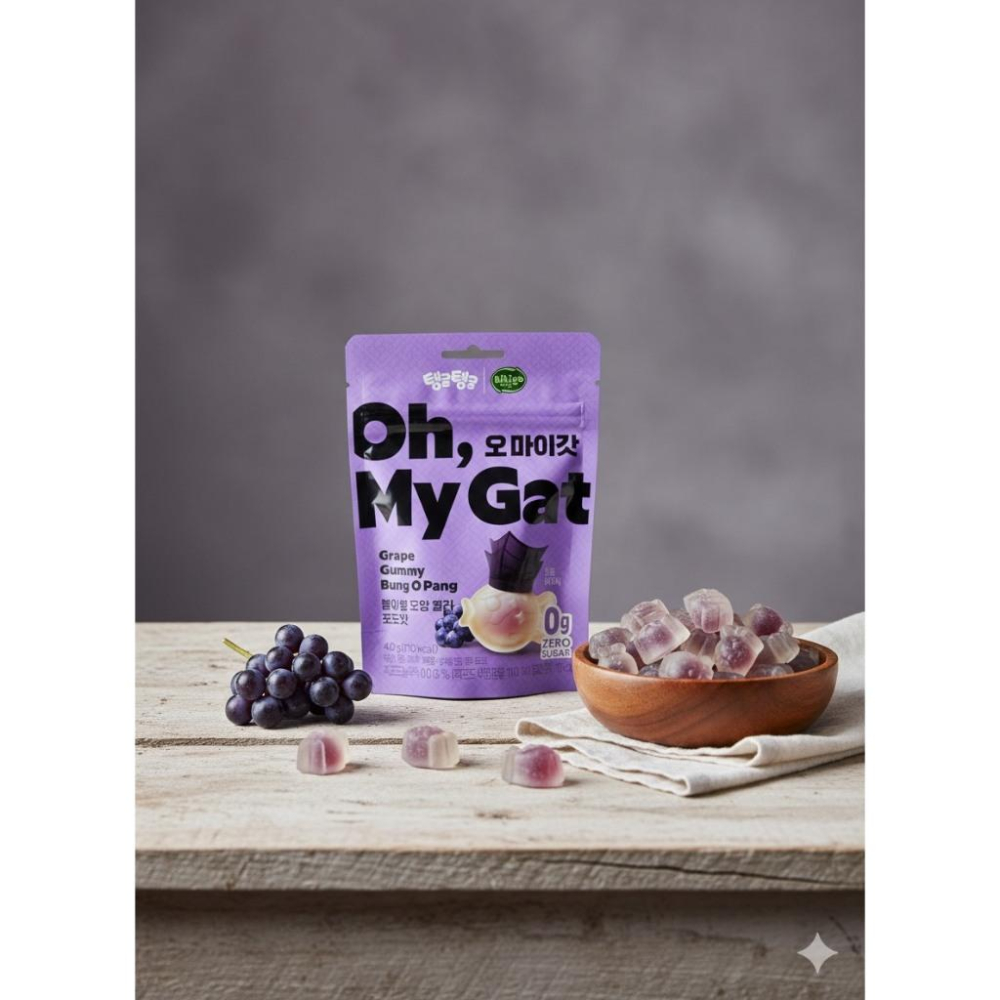 [KJ Select] 現貨 隔日到貨 韓國樂天超市最新oh my Gat 夾心軟糖 水蜜桃/葡萄-細節圖3