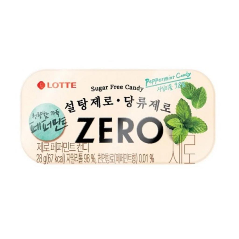 KJ Select 韓國 LOTTE 樂天 ZERO無糖薄荷糖  薄荷/水蜜桃 / ZERO軟糖 水果軟糖/柑橘柚子風味-細節圖2