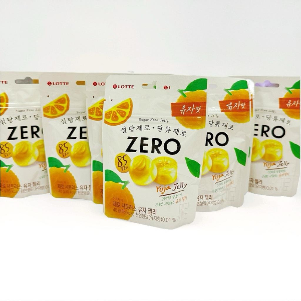 KJ Select 韓國 LOTTE 樂天 ZERO無糖薄荷糖  薄荷/水蜜桃 / ZERO軟糖 水果軟糖/柑橘柚子風味-細節圖8