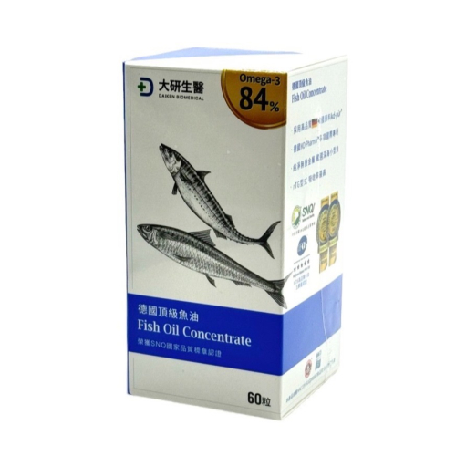 【大研生醫】德國頂級魚油84% omega-3-天然rTG型式 60粒/罐