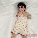 兒童｜華夫格睡裙無袖家居服-規格圖8
