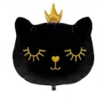皇冠貓氣球-黑色