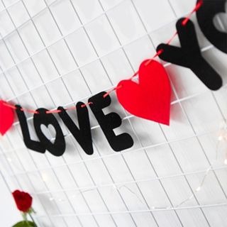 24H現貨出貨附發票 告白拉旗 我愛你拉旗 情人節 不織布拉旗 結婚紀念裝飾 求婚裝飾拉旗-細節圖9