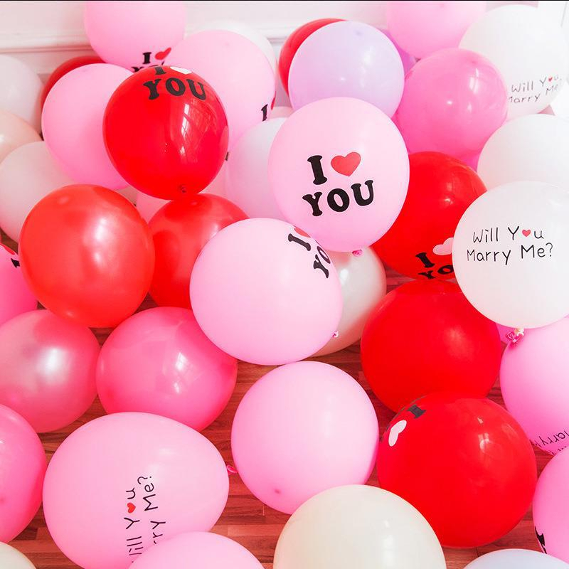 24H現貨出貨附發票【愛心 I ❤ YOU 氣球】12吋氣球 乳膠氣球 生日快樂氣球 慶生氣球 生日氣球 派對氣球 氣球-細節圖4