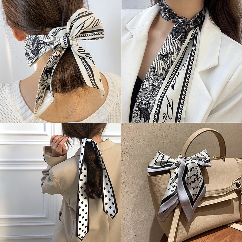 24H現貨出貨附發票【8件88折】絲巾髮帶 包包絲巾 綁包包絲巾 髮帶 絲巾 頭巾 領巾 綁包絲巾 絲巾包 包包絲帶-細節圖2