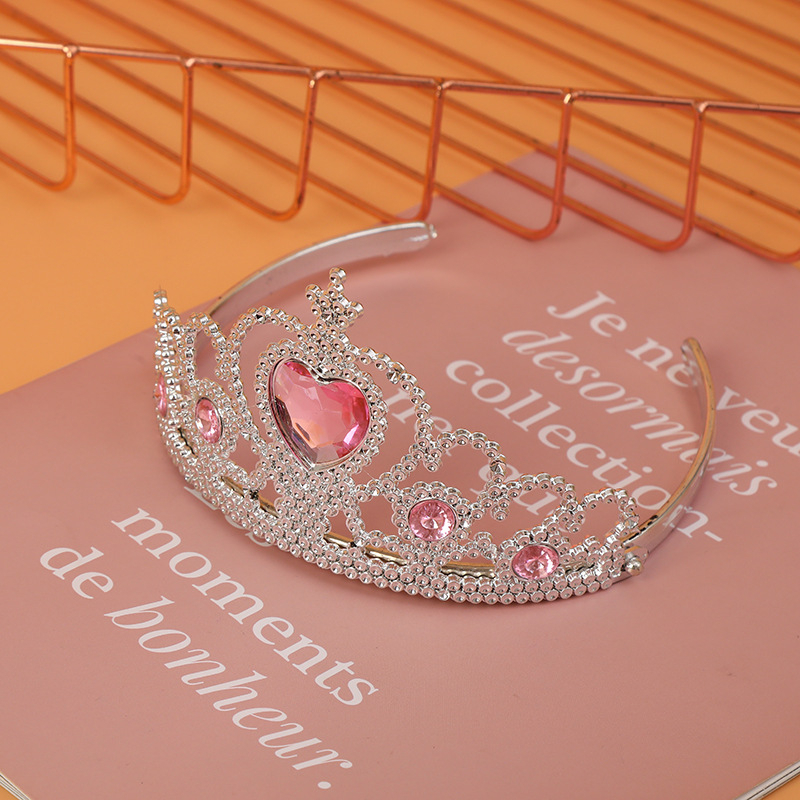 24H現貨出貨附發票【愛心寶石皇冠】生日皇冠 皇冠頭飾 皇冠髮箍 公主皇冠 皇冠髮飾 生日帽 公主帽 兒童皇冠 生日道具-細節圖5