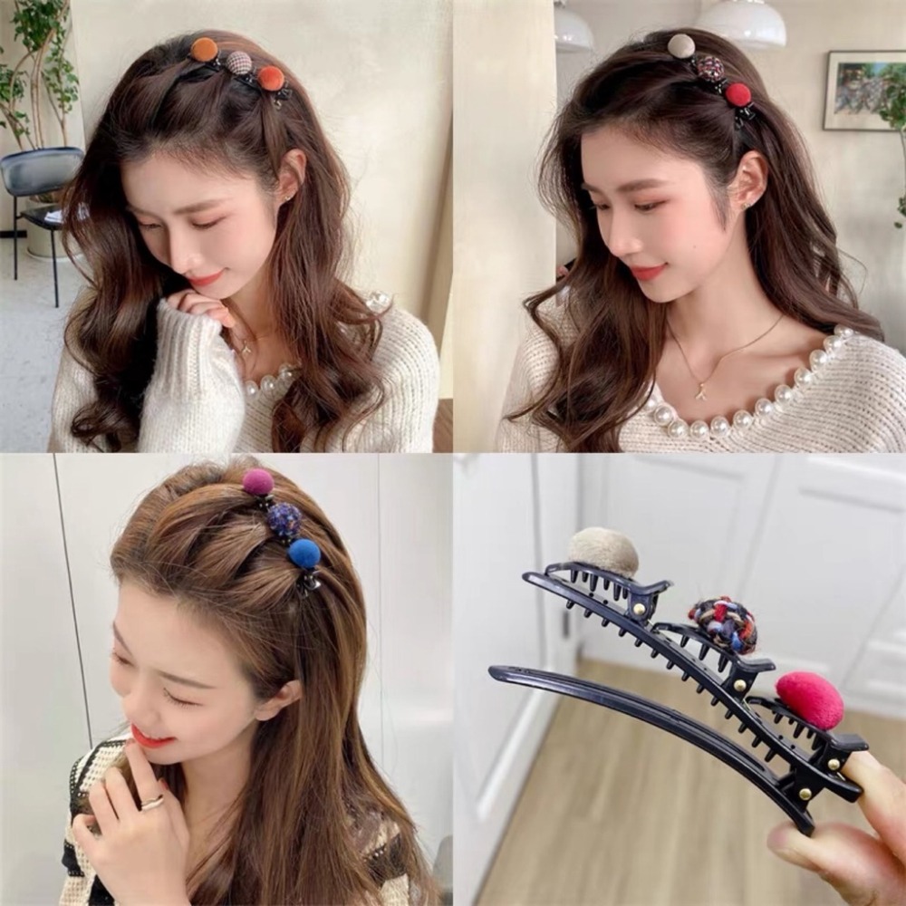 24H現貨出貨 毛球髮夾 瀏海夾 鴨嘴夾 瀏海髮夾 編髮髮夾 編髮神器 髮夾韓國 可愛髮夾 編髮髮飾-細節圖3