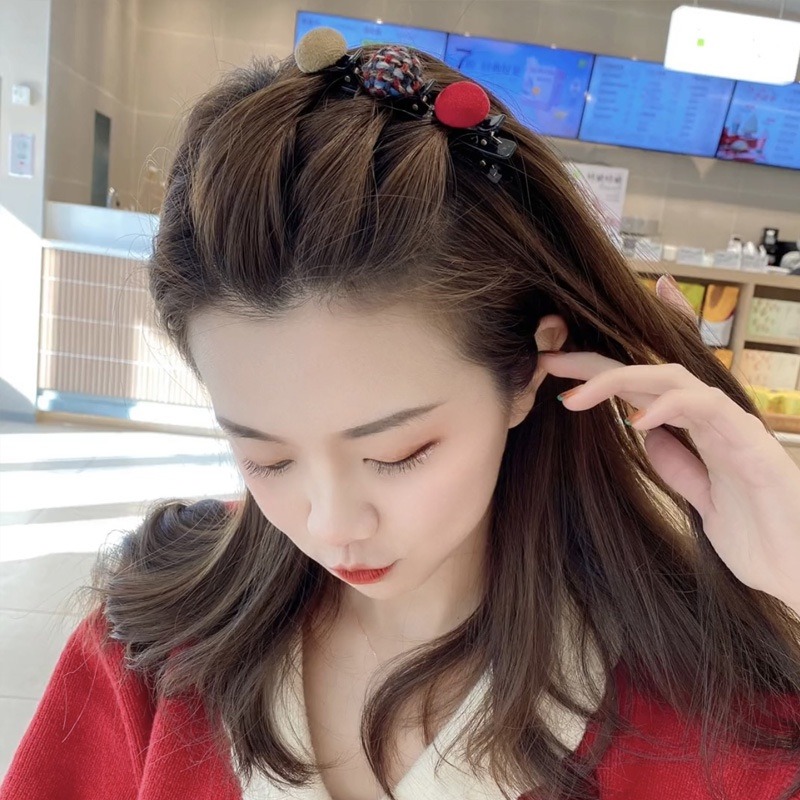 24H現貨出貨 毛球髮夾 瀏海夾 鴨嘴夾 瀏海髮夾 編髮髮夾 編髮神器 髮夾韓國 可愛髮夾 編髮髮飾-細節圖6