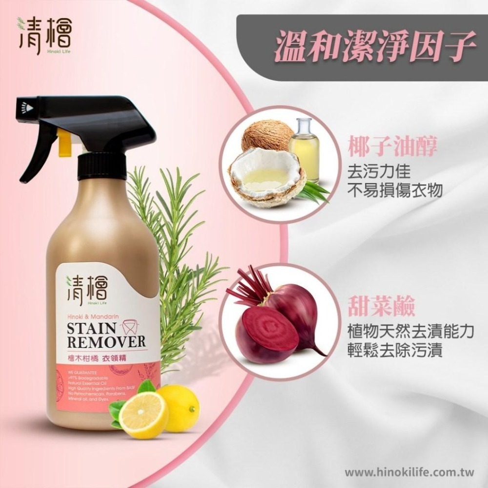 清檜 Hinoki Life 檜木 柑橘衣領精 500ml 可有效去除污垢 好沖洗不殘留-細節圖3