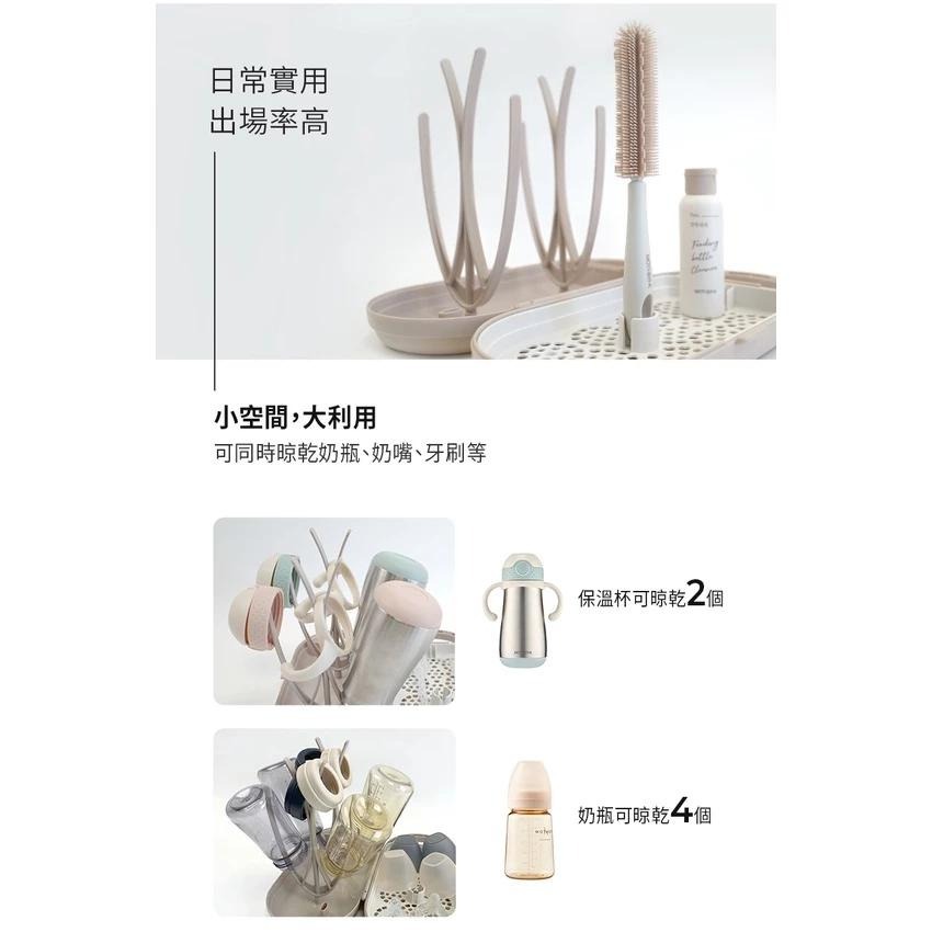 韓國 MOTHER-K 攜帶式奶瓶晾乾架 折疊式大幅減少空間 方便攜帶-細節圖8