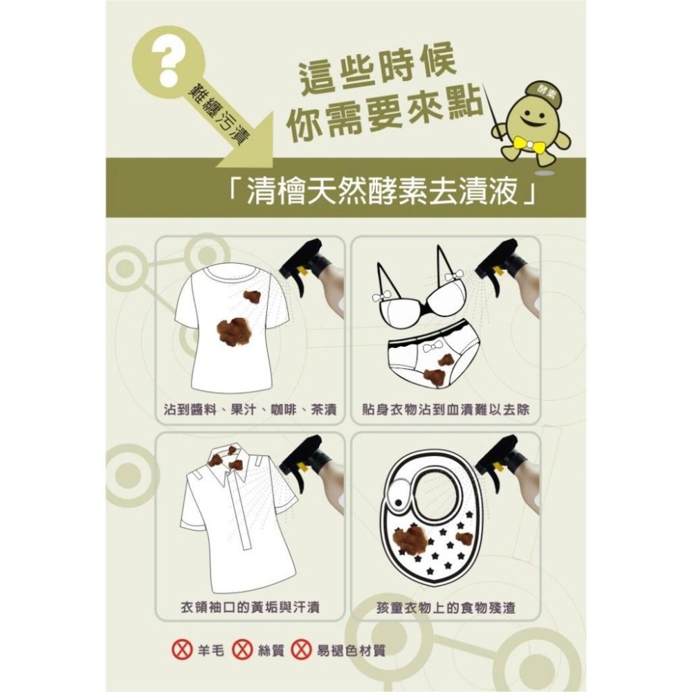 清檜 Hinoki Life 天然酵素去漬液 500ml+8ml 隨身瓶-細節圖2