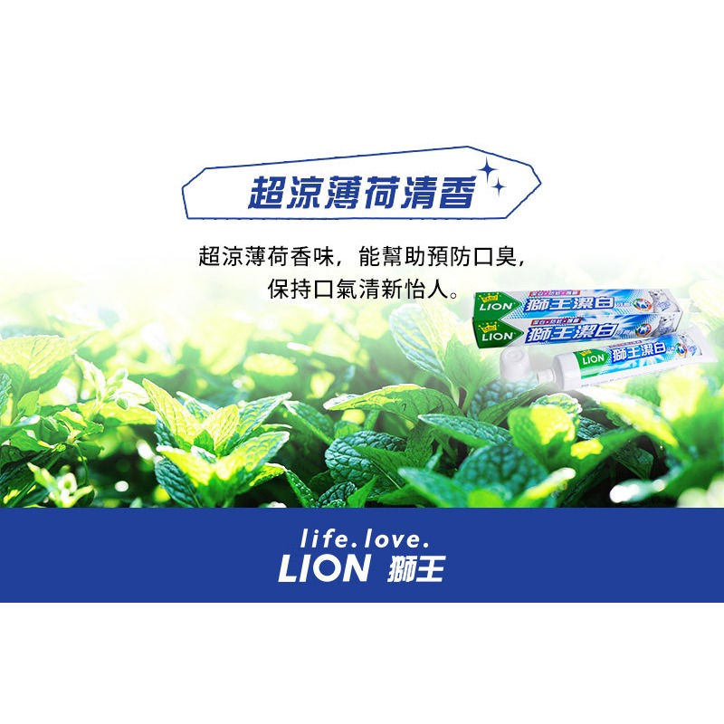 日本 Lion 獅王 潔白牙膏-超涼200g  牙齒美白-細節圖3