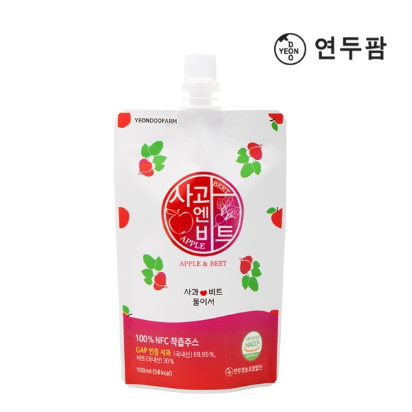 韓國 YEONDOOFARM 好農蘋果汁/ 好農甜菜蘋果汁/ 好農胡蘿蔔蘋果汁100ml-細節圖2