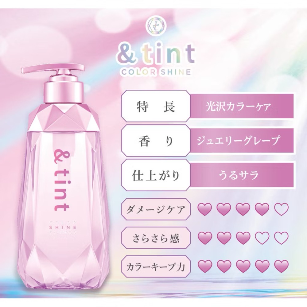 現貨❤️ 日本🇯🇵品牌 &tiny &honey COLOR SHINE 護色亮澤洗髮 精-細節圖5