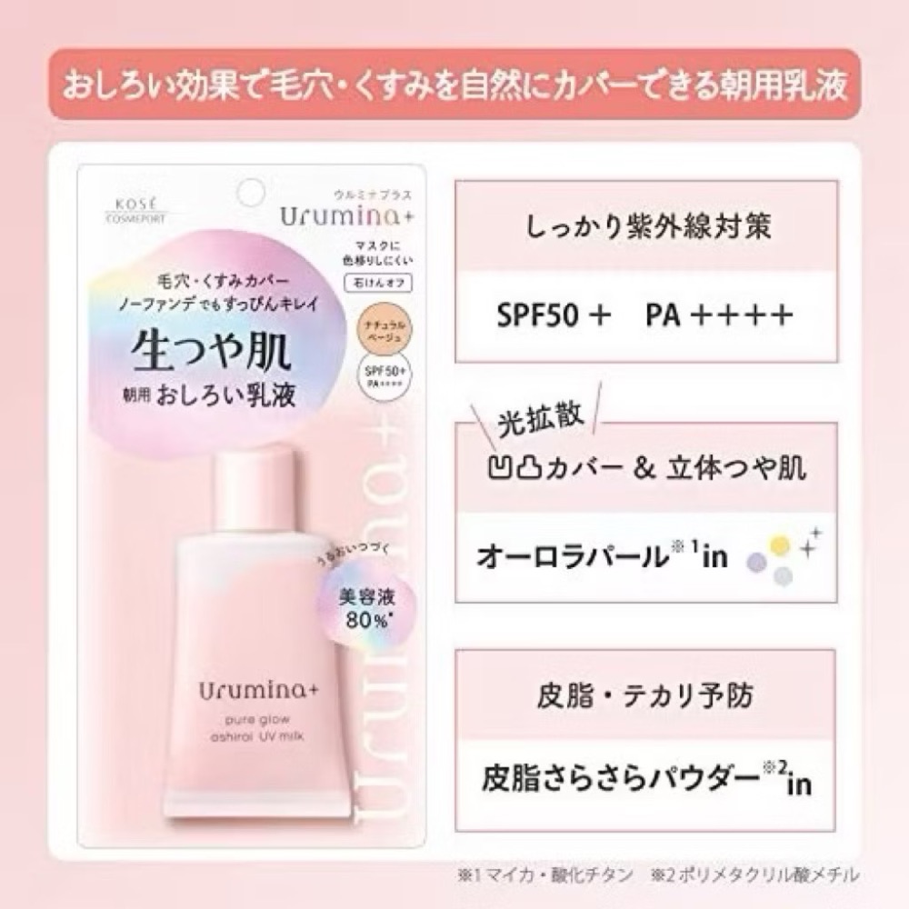 現貨❤️日本🇯🇵高絲Kose Urumina+早晨潤色美肌防曬乳 35g-細節圖4