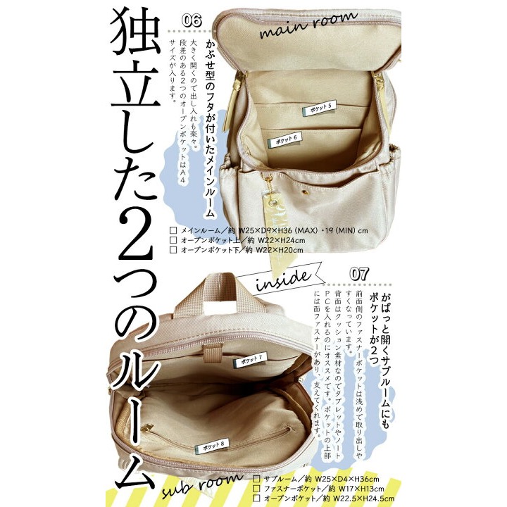 ❤️現貨❤️ 日本🇯🇵Take Me Airy輕量休閒後背包（灰色）-細節圖4