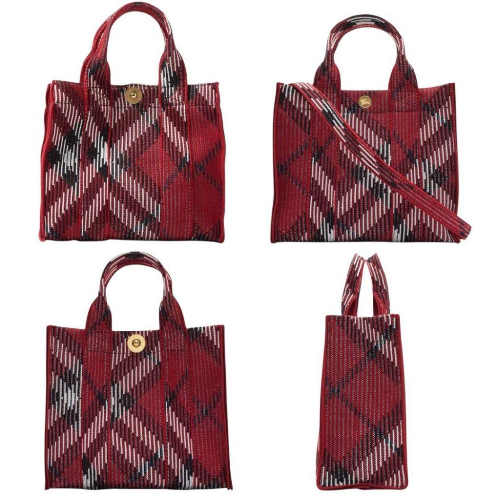 Bur Mini Checked Knitted Tote Bag 迷你格紋針織手提包｜托特包｜斜肩包｜肩背包｜格紋-細節圖3