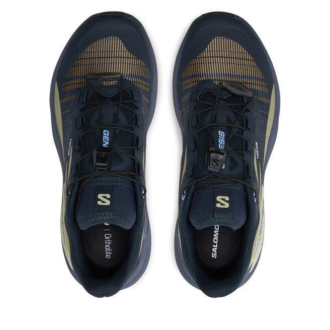 Salo 女 GENESIS 野跑鞋 碳藍/色調灰/綠-細節圖5