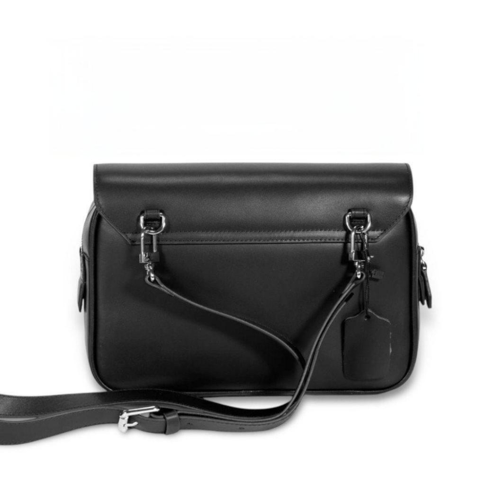 萬寶龍大師傑作（大班）系列信差包 |牛皮｜黑色｜亮面皮革｜斜背包｜公事包｜郵差包｜工作包｜小包｜男女通用款-細節圖5