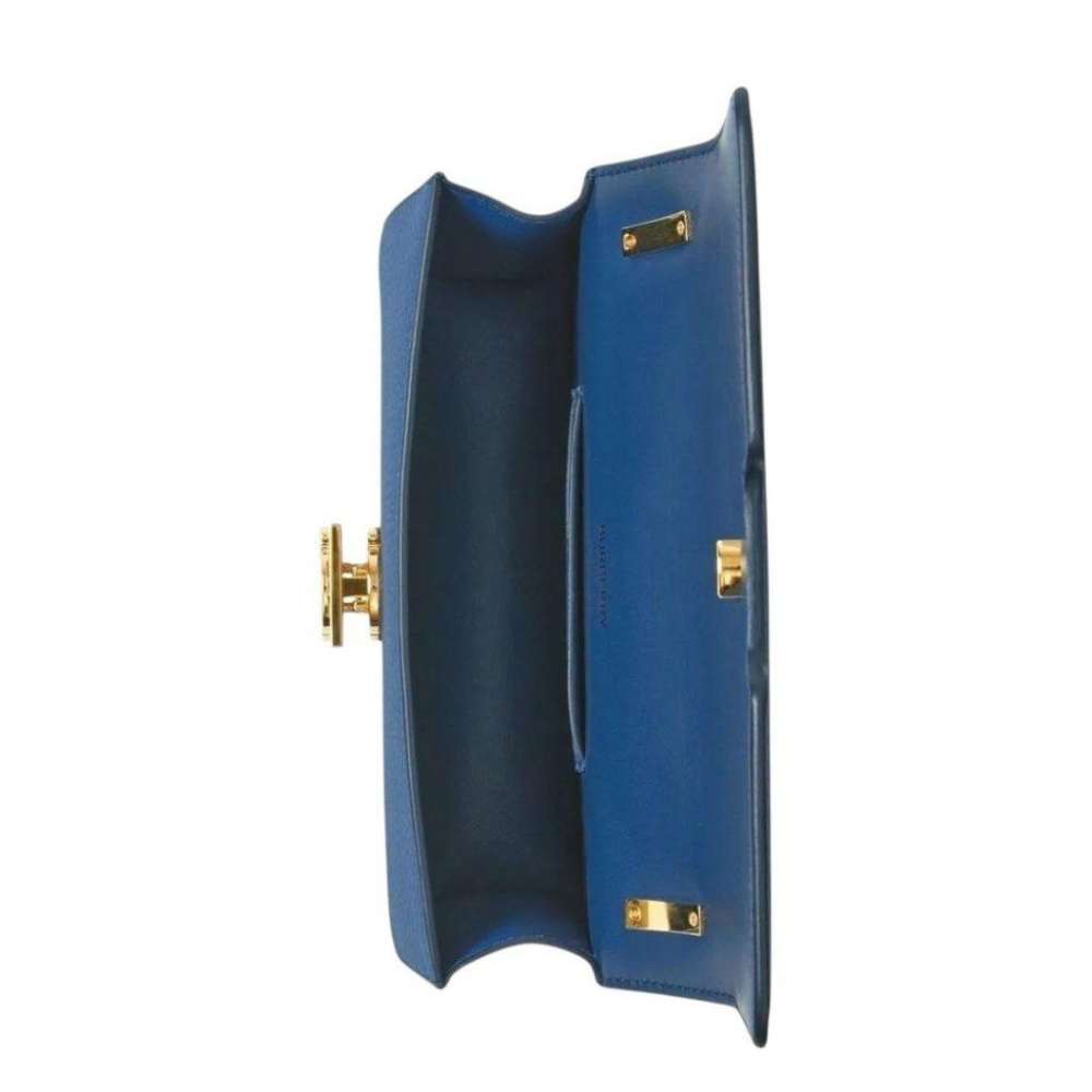 B Grainy Leather Mini TB Bag粒面皮革TB迷你包｜金屬鎖扣｜徽標｜肩背包｜斜肩包｜黑色｜海軍藍-細節圖8