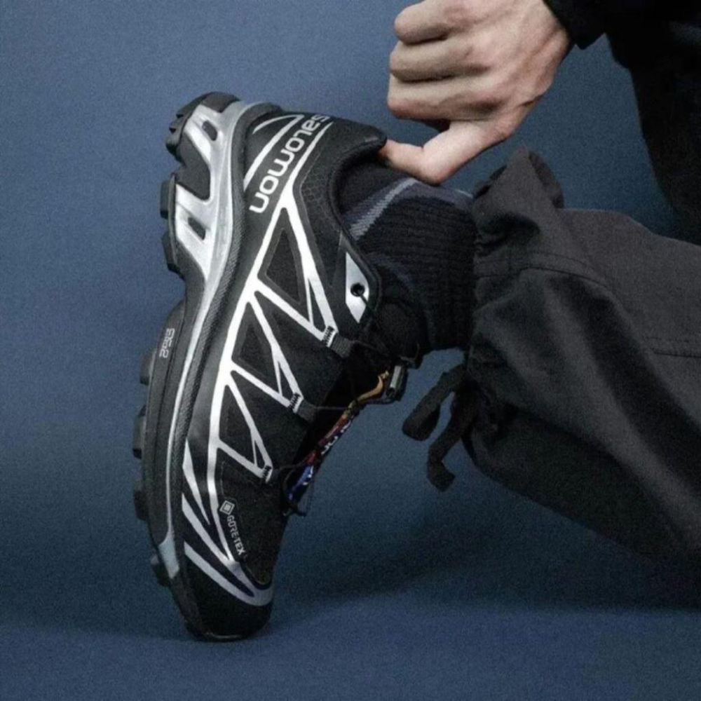 Salo XT-6 越野登山鞋 L47450600 黑銀色｜黑色｜銀色｜白色｜網眼布鞋面｜防潑水｜運動鞋 男女通用-細節圖2