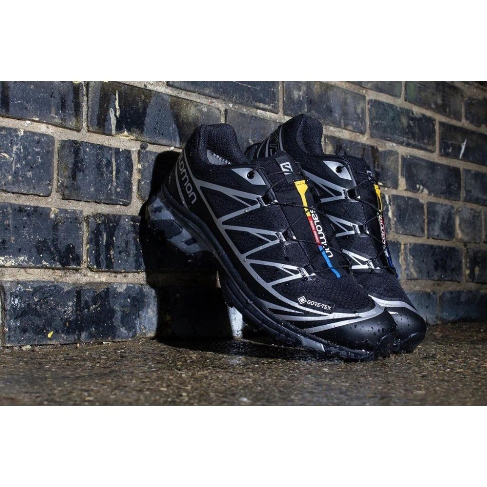 Salo XT-6 越野登山鞋 L47450600 黑銀色｜黑色｜銀色｜白色｜網眼布鞋面｜防潑水｜運動鞋 男女通用-細節圖3