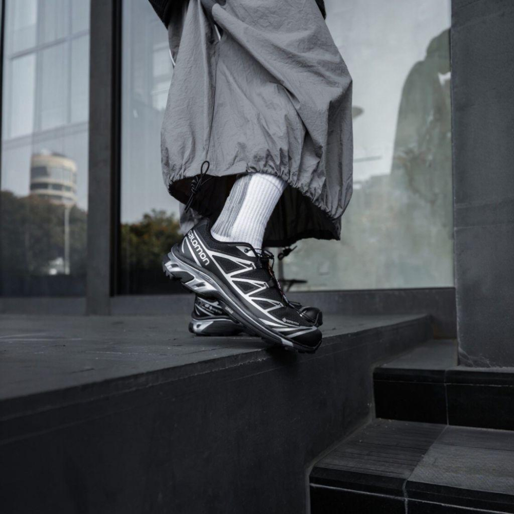 Salo XT-6 越野登山鞋 L47450600 黑銀色｜黑色｜銀色｜白色｜網眼布鞋面｜防潑水｜運動鞋 男女通用-細節圖8