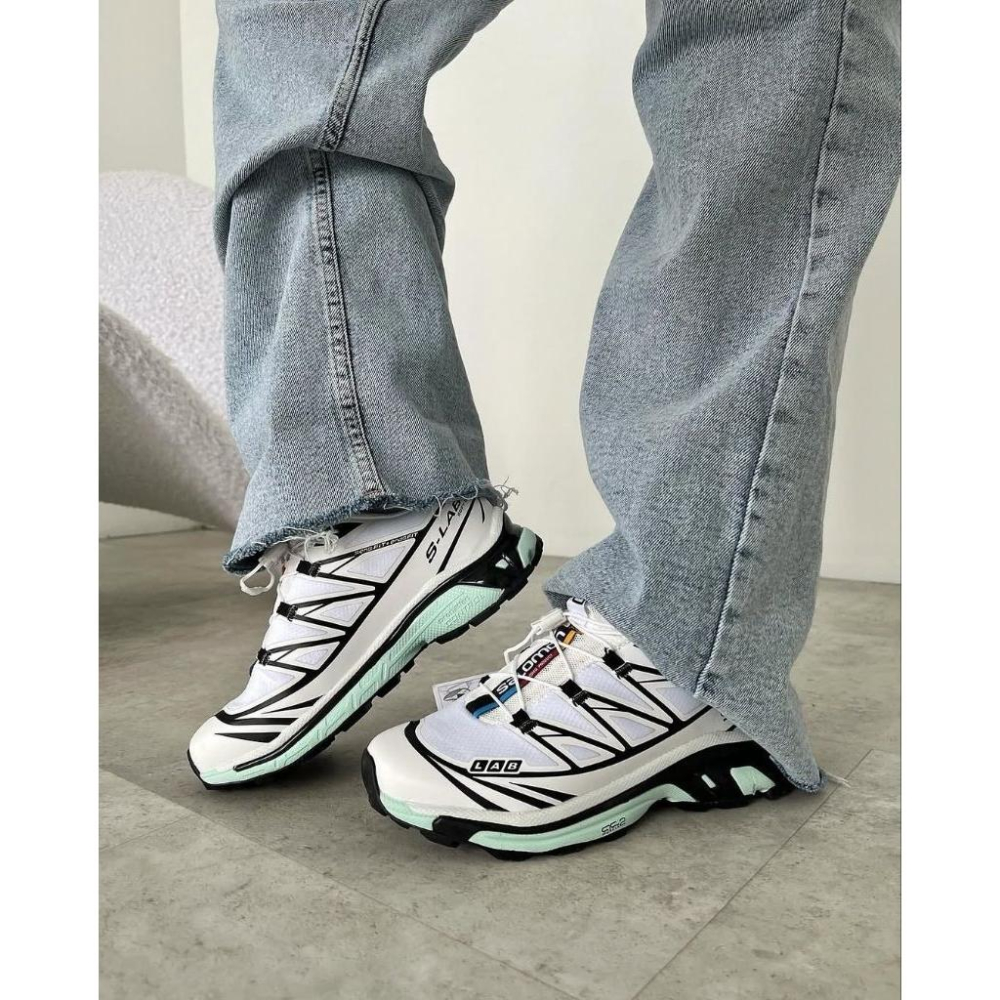 Salo XT-6 越野登山鞋哈士奇 L41317300 白黑色｜白色｜黑色｜薄荷綠｜網眼布鞋面｜防潑水-細節圖5